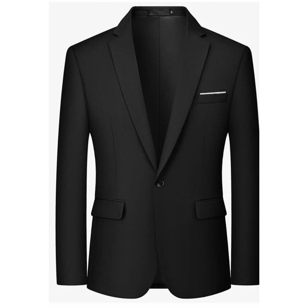 MAGE MALE Men's One Button Blazer Black Slim Fit 2XL NWT